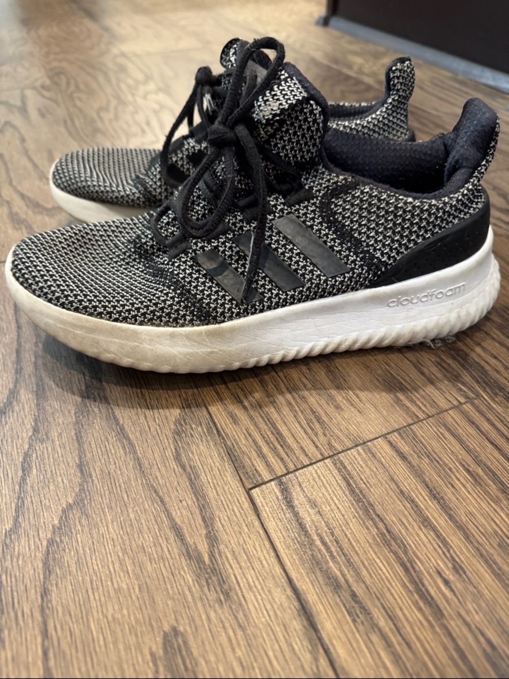 adidas Black & White Knit Sneakers